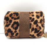 Christian Louboutin Sweet Charity Mini Crossbody Bag Leopard Print Pony Hair - Celebrity Owned
