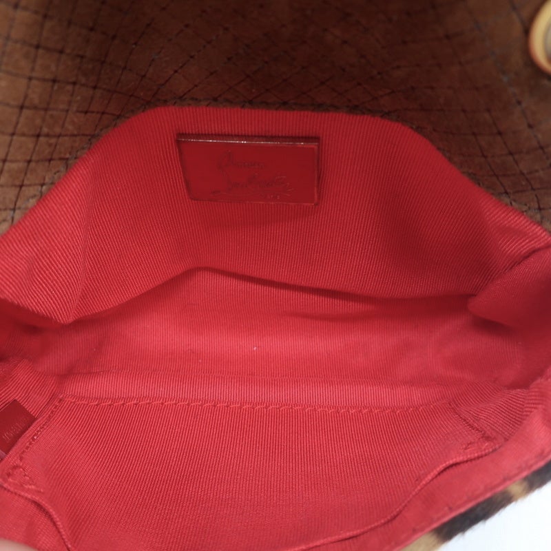 Christian Louboutin Sweet Charity Mini Crossbody Bag Leopard Print Pony Hair - Celebrity Owned