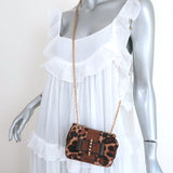 Christian Louboutin Sweet Charity Mini Crossbody Bag Leopard Print Pony Hair - Celebrity Owned