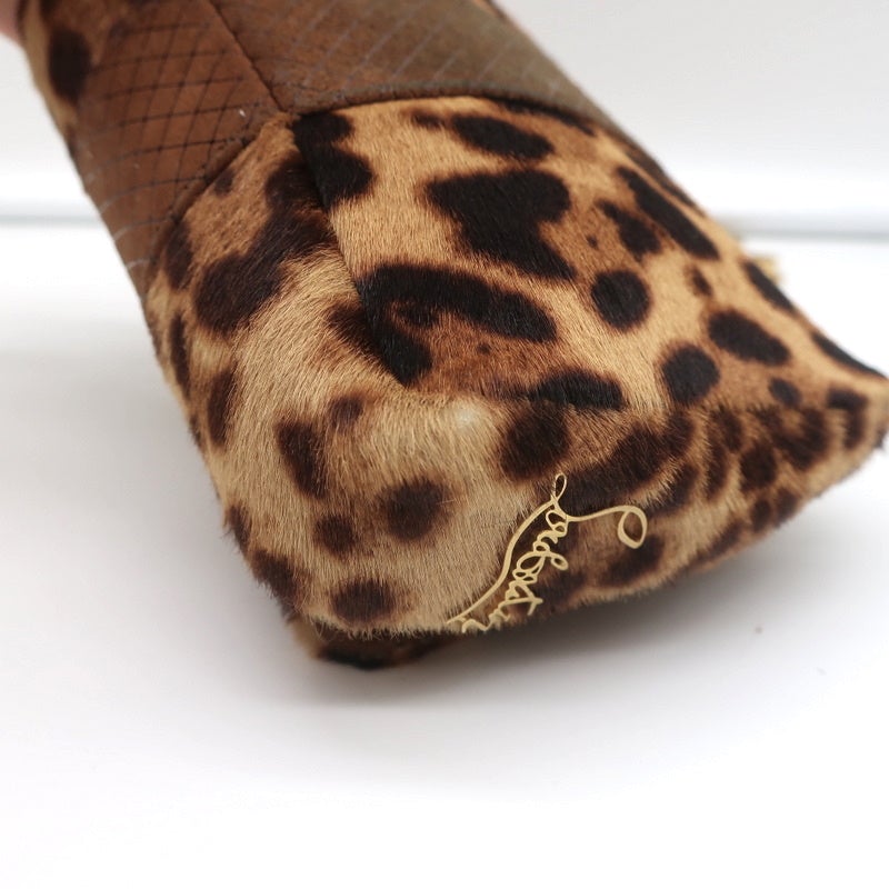 Christian Louboutin - Authenticated Sweet Charity Handbag - Pony-Style Calfskin Multicolour Leopard for Women, Very Good Condition