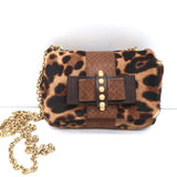 Christian Louboutin Sweet Charity Mini Crossbody Bag Leopard Print Pony Hair - Celebrity Owned