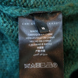 Christopher Kane Zip Sweater Emerald Crystal-Embellished Knit Size Extra Small - Celebrity Owned