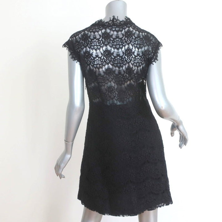 Claudie Pierlot Mini Dress Reset Black Lace Size 38 - Celebrity Owned