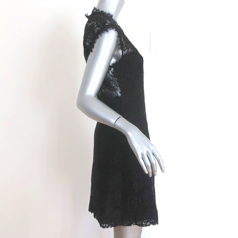 Claudie Pierlot Mini Dress Reset Black Lace Size 38 - Celebrity Owned