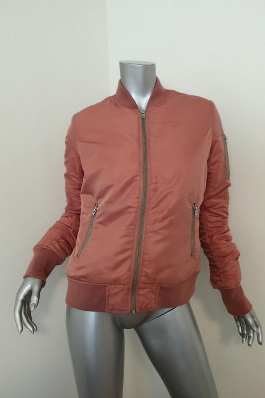 Closed Shine Bomber Jacket Blush Taffeta Size Small - Celebrity Owned