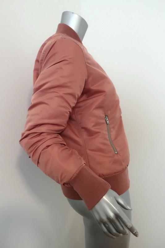 Closed Shine Bomber Jacket Blush Taffeta Size Small - Celebrity Owned