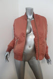Closed Shine Bomber Jacket Blush Taffeta Size Small - Celebrity Owned