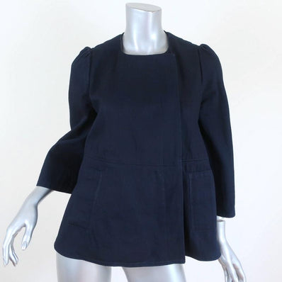 Co Denim Avec Francois Girbaud Jacket Dark Navy Size Small - Celebrity Owned
