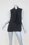 Co Tie-Neck Top Black Pleated Silk Size Small Sleeveless Blouse