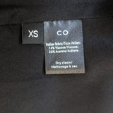 Co Tiered Midi Dress Black Floral Print Ruffled Gabardine Size Extra Small - Celebrity Owned