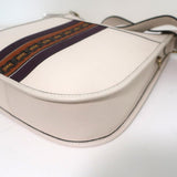 Coach Emery Crossbody Bag with Varsity Stripe Cream Leather NEW - Celebrity Owned