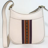 Coach Emery Crossbody Bag with Varsity Stripe Cream Leather NEW - Celebrity Owned