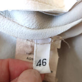 Collection Privee Leather Multi-Pocket Jacket Off-White Size 46 - Celebrity Owned