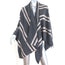 Comme Une Play Cashmere Wrap Shawl Dark Gray/Taupe NEW