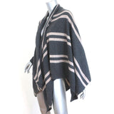 Comme Une Play Cashmere Wrap Shawl Dark Gray/Taupe NEW - Celebrity Owned