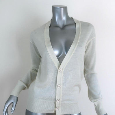 Cosmic Wonder Light Source Cardigan Cream Alpaca Wool Size 1 V-Neck Sweater - Celebrity Owned
