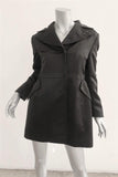 Costume National Satin Coat Black Size 44 Concealed Button Jacket - Celebrity Owned
