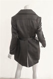 Costume National Satin Coat Black Size 44 Concealed Button Jacket - Celebrity Owned
