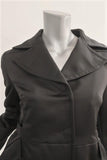 Costume National Satin Coat Black Size 44 Concealed Button Jacket - Celebrity Owned