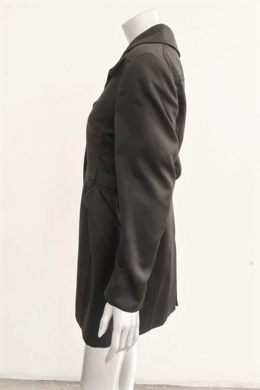 Costume National Satin Coat Black Size 44 Concealed Button Jacket - Celebrity Owned