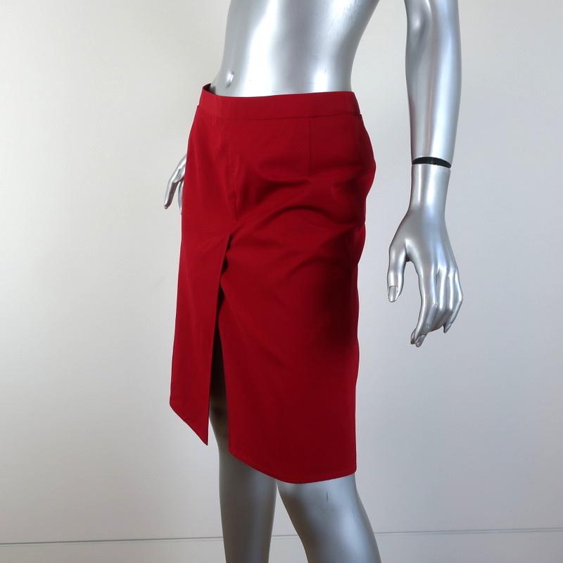 Costume National Skirt Red Cotton-Blend Size 40 - Celebrity Owned