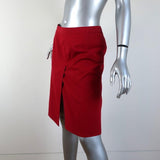 Costume National Skirt Red Cotton-Blend Size 40 - Celebrity Owned