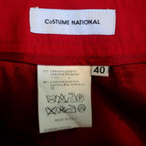 Costume National Skirt Red Cotton-Blend Size 40 - Celebrity Owned