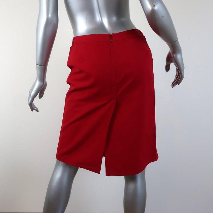 Costume National Skirt Red Cotton-Blend Size 40 - Celebrity Owned