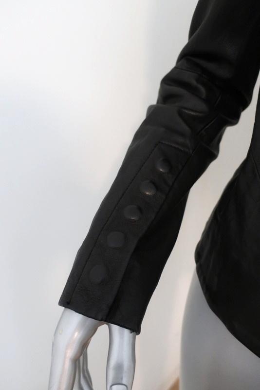 Crippen Leather Jacket Black Size Medium Zip-Up Biker Jacket - Celebrity Owned