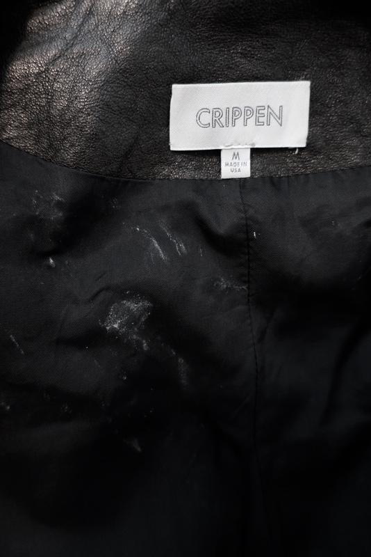Crippen Leather Jacket Black Size Medium Zip-Up Biker Jacket - Celebrity Owned