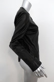 Crippen Leather Jacket Black Size Medium Zip-Up Biker Jacket - Celebrity Owned
