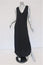 Crippen Maxi Dress Black Crepe Size Small Sleeveless V-Neck