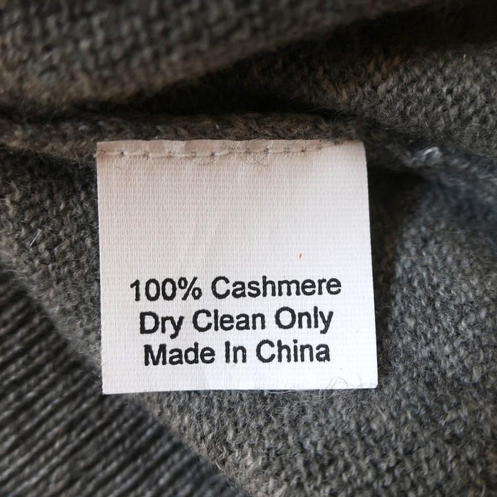 Cristi Conaway Cashmere Pullover Sweater Gray &amp; Blue Striped Size Medium - Celebrity Owned