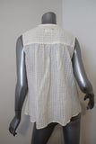 Current/Elliott Camila Trapeze Tank Cream Crinkled Cotton Size 1 Sleeveless Top - Celebrity Owned