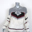 Current/Elliott Fringe Sweater Rosemary Cream/Gray Intarsia Knit Size 0