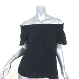 Current/Elliott Off the Shoulder Top Madeline Black Size 0 Short Sleeve Blouse - Celebrity Owned