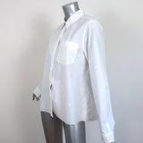 Current/Elliott Shirt Ivie White Paint Splatter Cotton Size 3 Cross-Back Blouse - Celebrity Owned