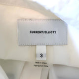 Current/Elliott Shirt Ivie White Paint Splatter Cotton Size 3 Cross-Back Blouse - Celebrity Owned