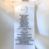 Current/Elliott Shirt Ivie White Paint Splatter Cotton Size 3 Cross-Back Blouse - Celebrity Owned