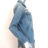 Current/Elliott SoCal Western Shirt Sunny Dancer Denim Size 0 Long Sleeve Top - Celebrity Owned