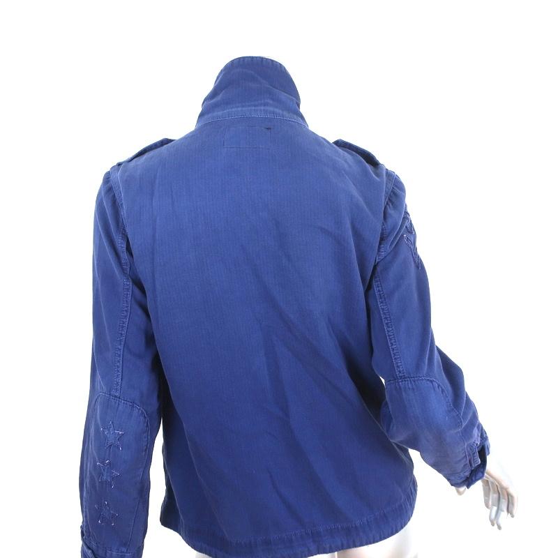Current/Elliott The Brigade Jacket Patriot Blue Cotton Size 2 - Celebrity Owned