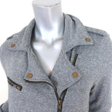 Current/Elliott The Easy Biker Jacket Heather Grey Cotton Jersey Size 2 - Celebrity Owned