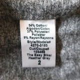 Current/Elliott The Easy Biker Jacket Heather Grey Cotton Jersey Size 2 - Celebrity Owned