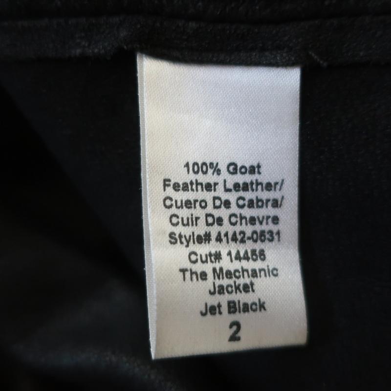 Current/Elliott The Mechanic Leather Jacket Black Size 2 - Celebrity Owned