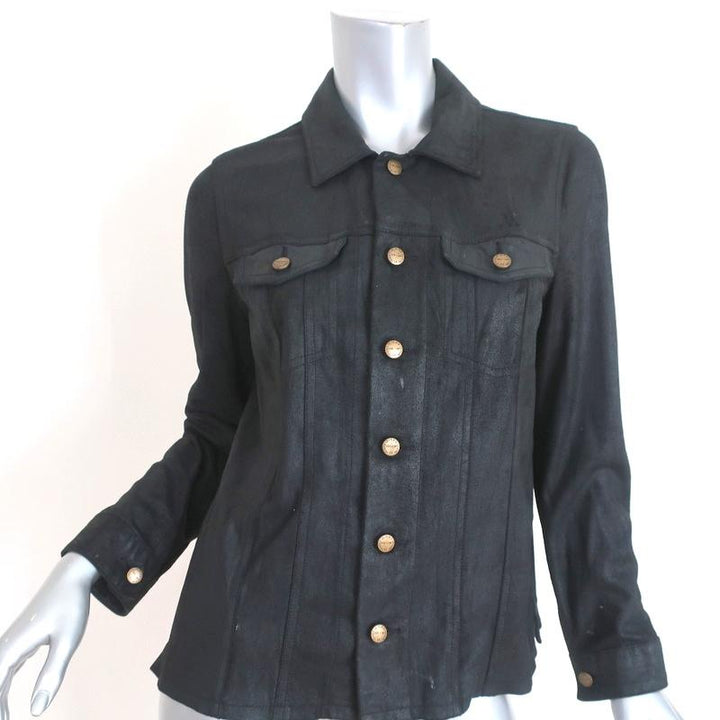 Current/Elliott The Mechanic Leather Jacket Black Size 2 - Celebrity Owned