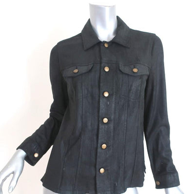 Current/Elliott The Mechanic Leather Jacket Black Size 2 - Celebrity Owned