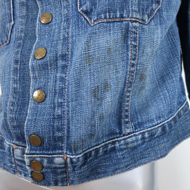 Current/Elliott The Snap Jacket Barn Dark Denim Size 3 Jean Jacket - Celebrity Owned