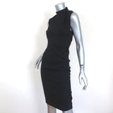 Cushnie Et Ochs Open-Back Dress Black Stretch Cotton Size 0 Sleeveless Sheath - Celebrity Owned