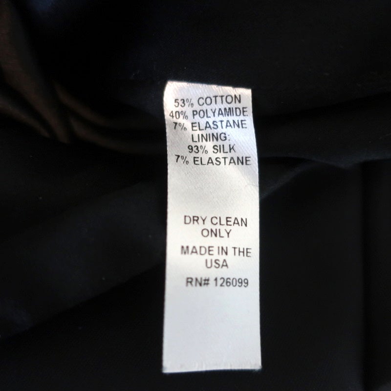 Cushnie Et Ochs Open-Back Dress Black Stretch Cotton Size 0 Sleeveless Sheath - Celebrity Owned