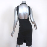 Cushnie Et Ochs Open-Back Dress Black Stretch Cotton Size 0 Sleeveless Sheath - Celebrity Owned